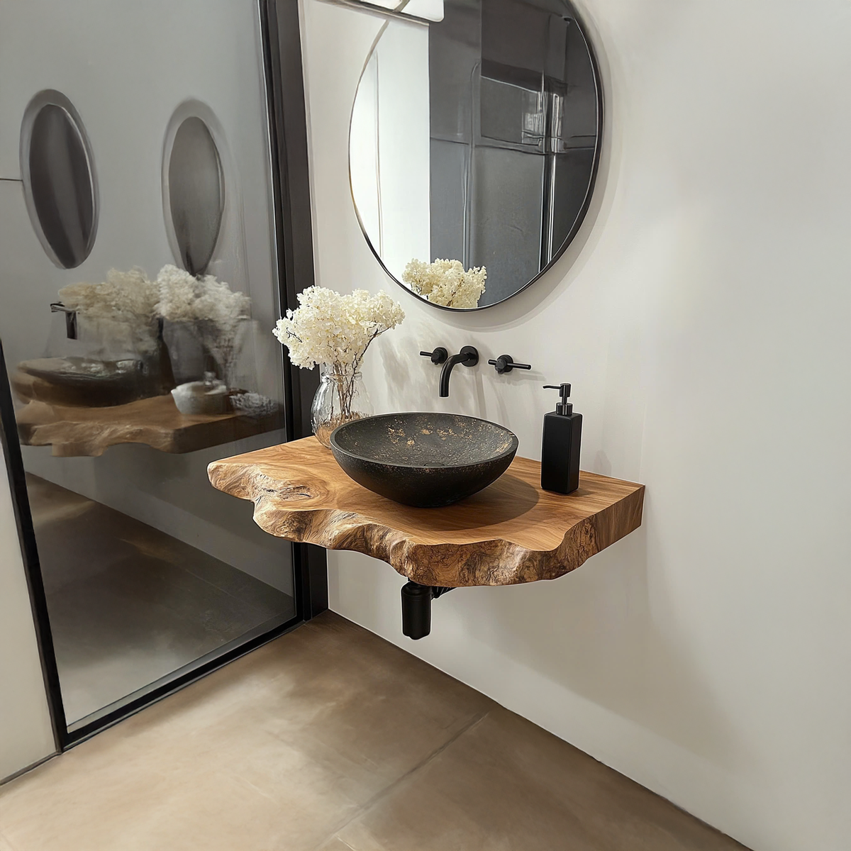 Handmade Bathroom Vanity Sink Shelf