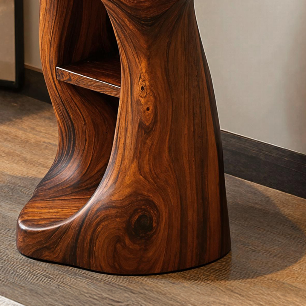 Vintage Solid Wood End Table For Entryway Design
