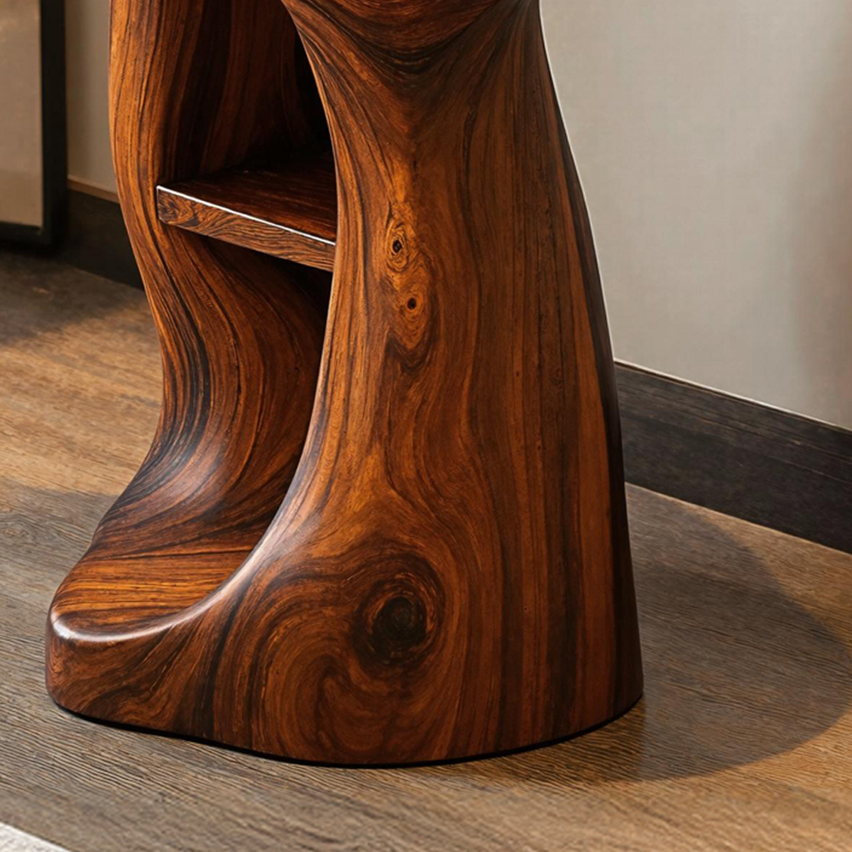 Vintage Solid Wood End Table For Entryway Design