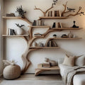 Rustic Tree Bookcase Handcrafted Home Decor Gift For Her