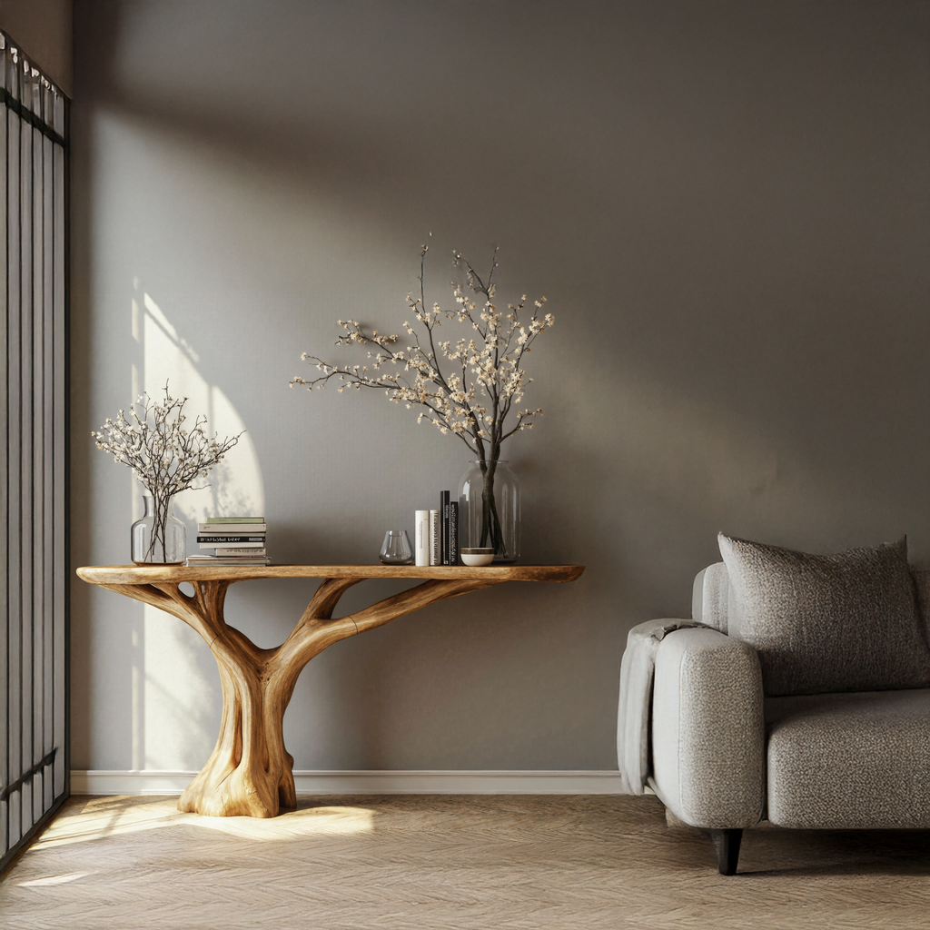 Practical Wood Console Table For Organizing Your Living Space