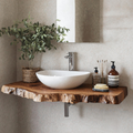 Wooden Floating Shelf For Bathroom Vanity