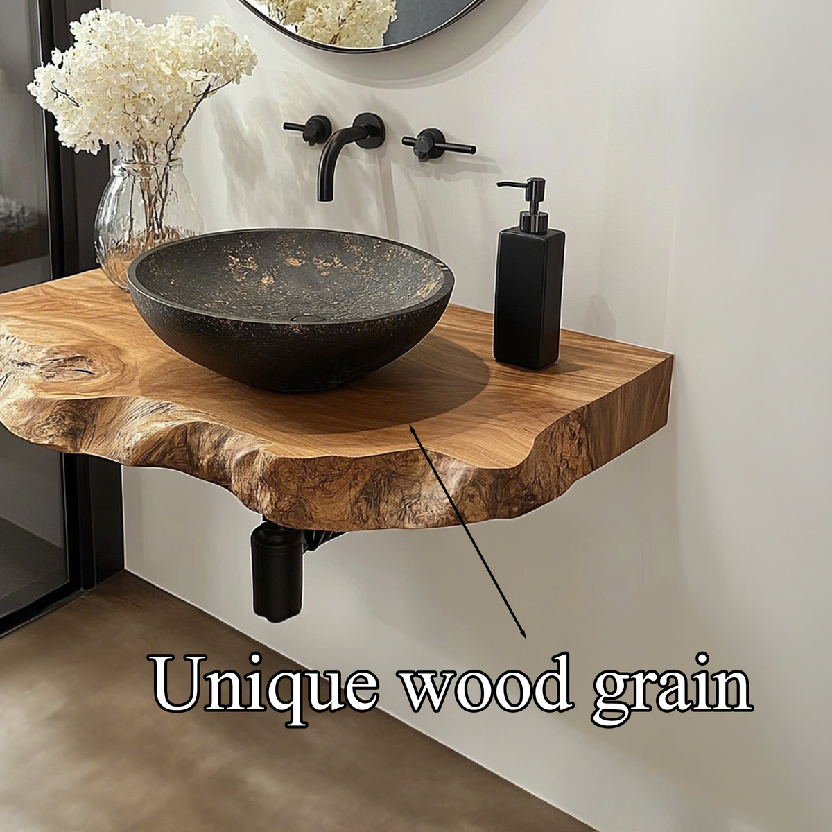 Handmade Bathroom Vanity Sink Shelf