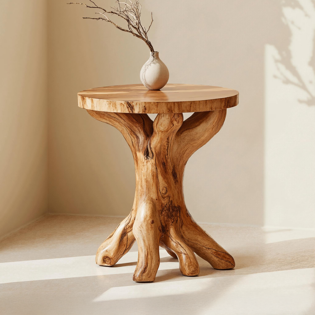 Elegant Handcrafted End Table Perfect For Modern Living Room Spaces