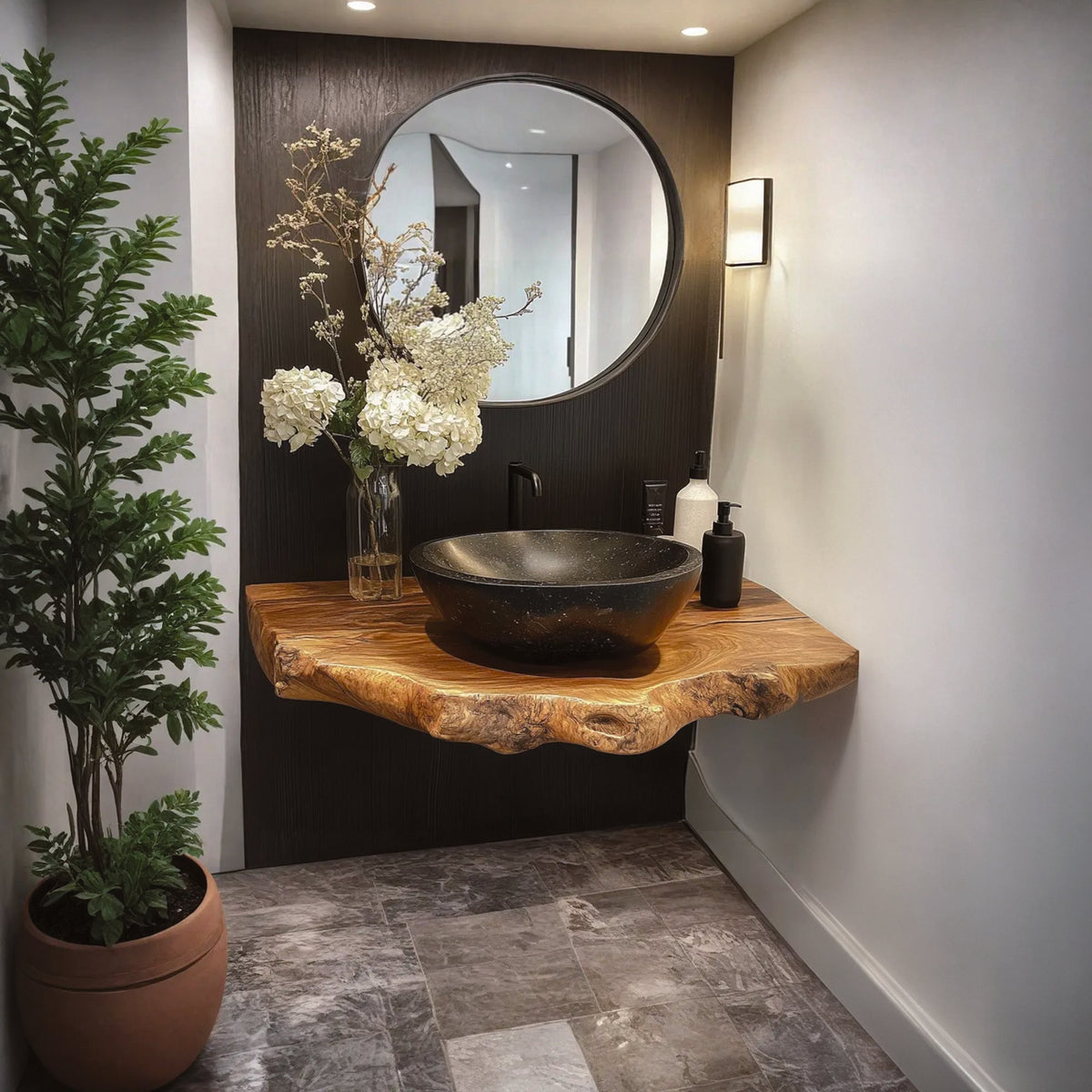 Vintage Wooden Washbasin Stand Guest Room