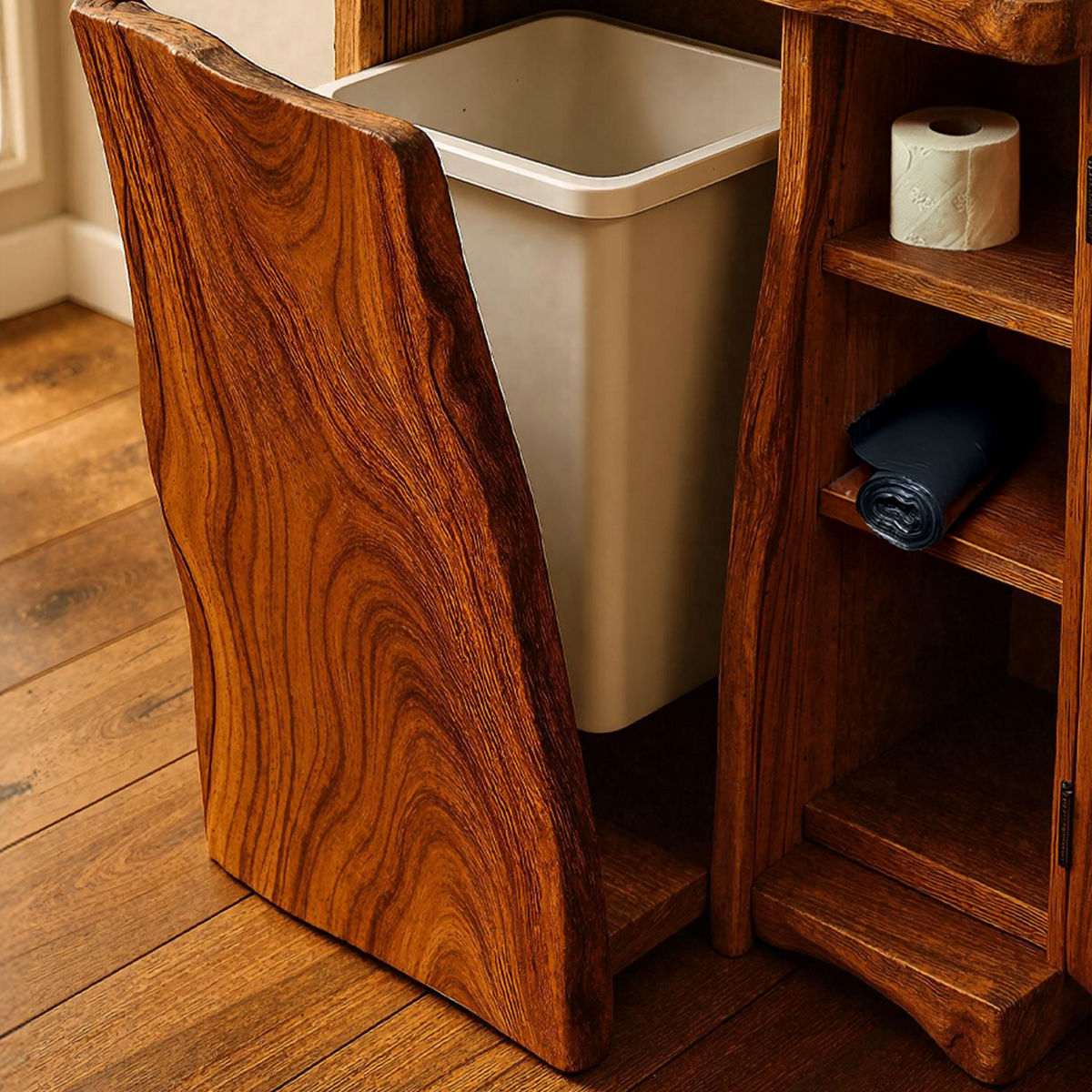 Handcrafted Tilt Out Trash Bin Cabinet For Kitchen Use