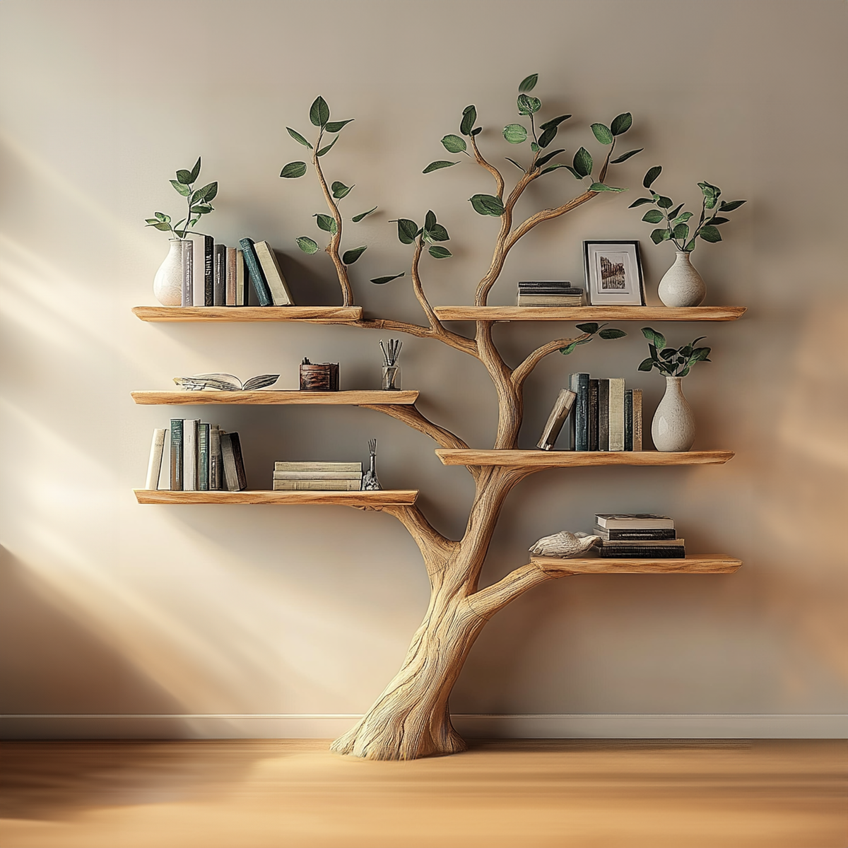 Tree Branch Shelves Wall Mounted Floating Shelf