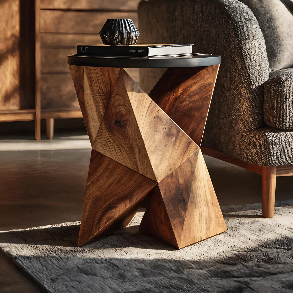 Handcrafted Wooden Side Table For Designer Entryway