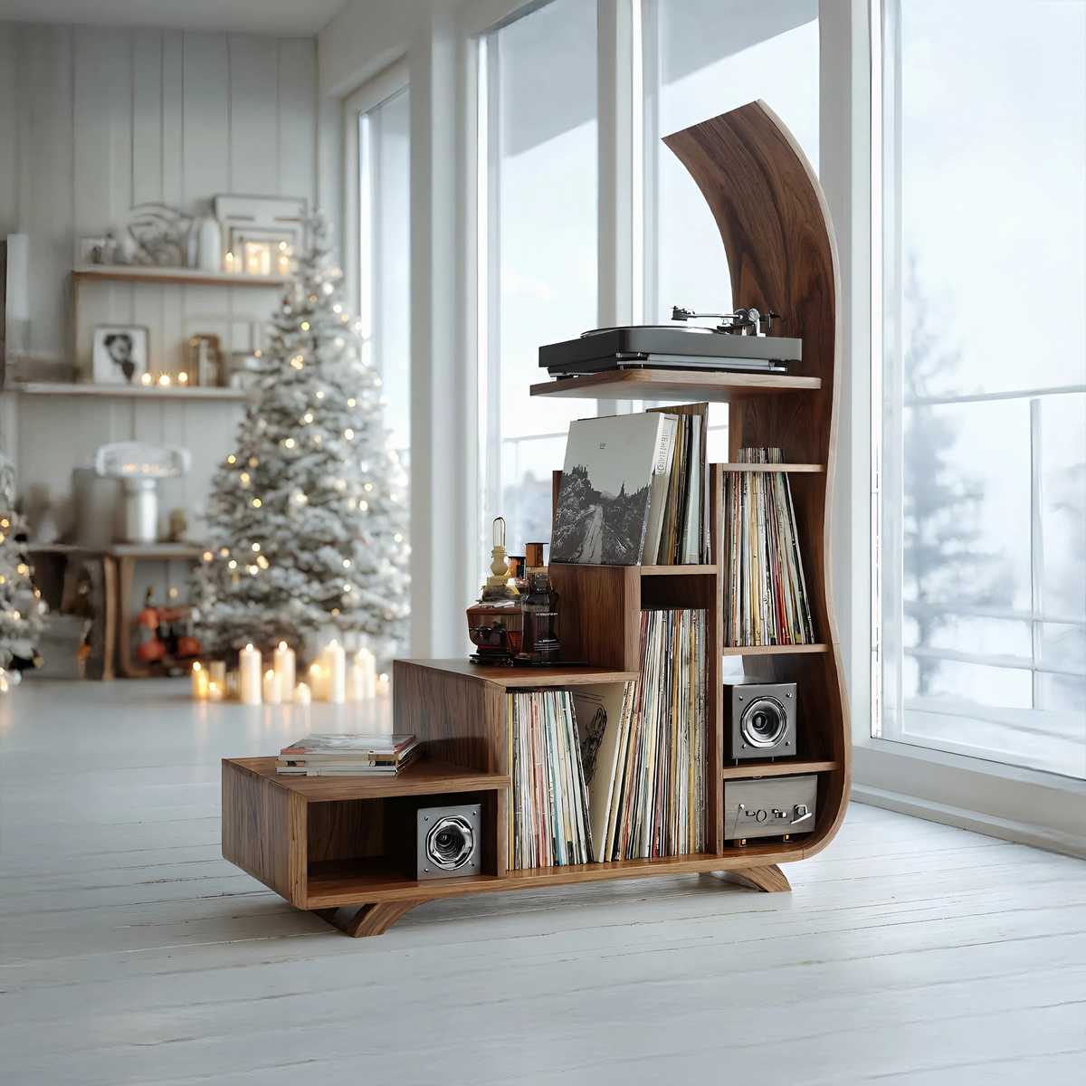 Mid Century Record Stand For Furniture Decor Holiday Edition