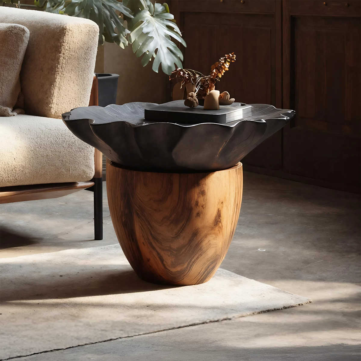 Mid Century Wooden Side Table For Modern Lounge Decor