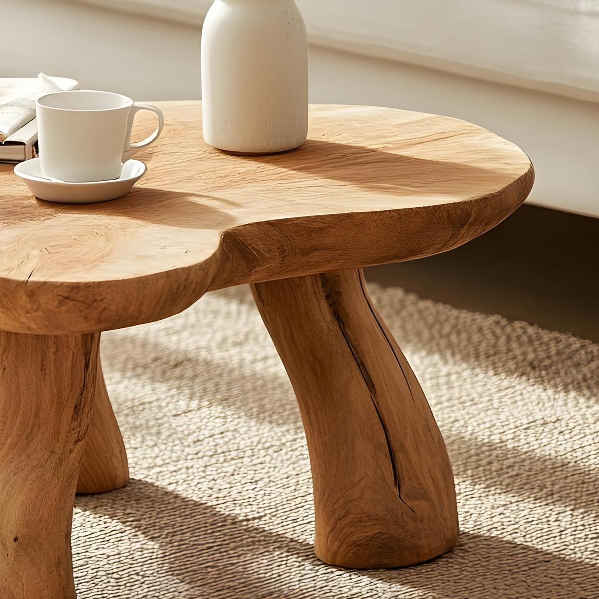 Natural Solid Wood Coffee Table