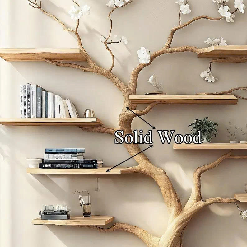 Handcrafted Tree Branch Bookshelf Home Decor Gift
