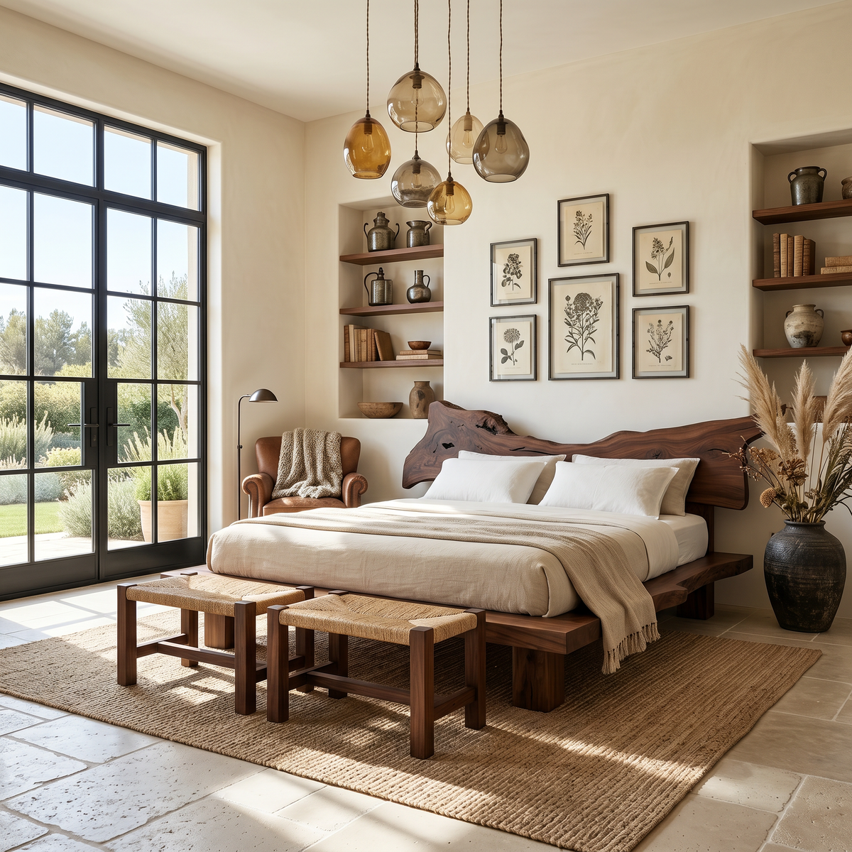 Rustic Platform Bed King Room