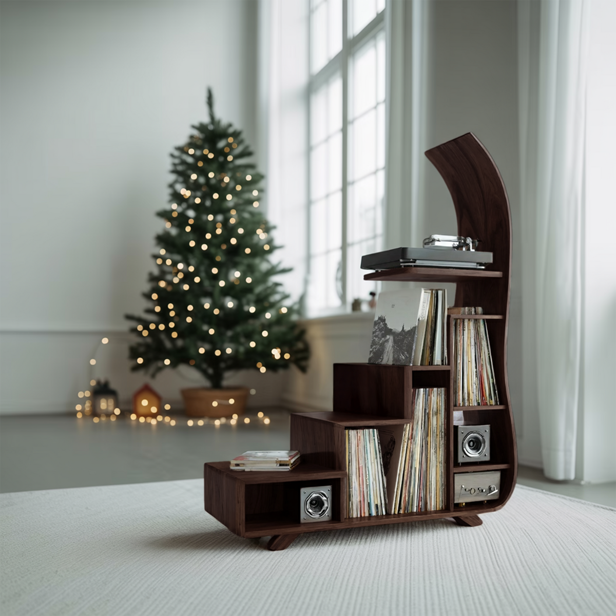 Mid Century Record Stand For Furniture Decor Holiday Edition