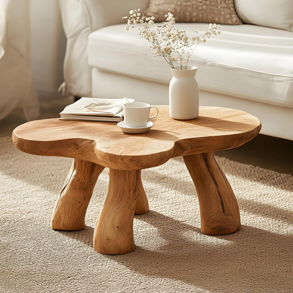 Natural Solid Wood Coffee Table