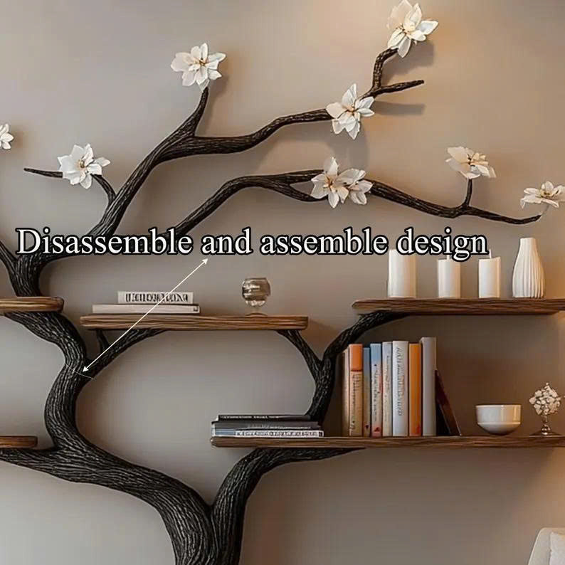 Custom Tree Bookcase Handcrafted Decor Room Gift For Her