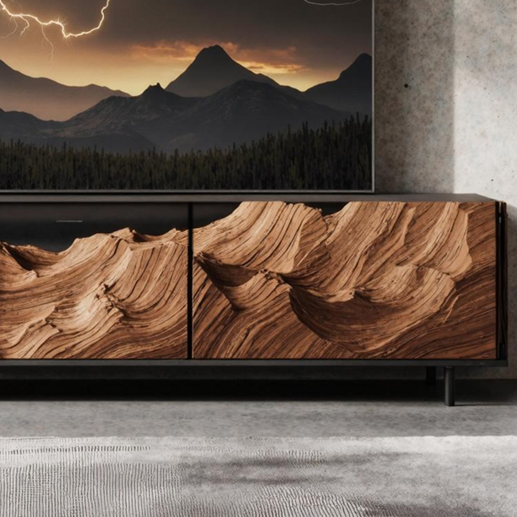 Farmhouse Rustic TV Cabinet For Cozy Living Room