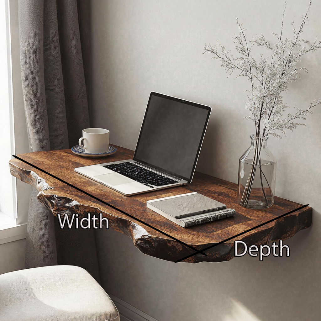 Vintage Wooden Floating Table For Timeless Living Room Beauty