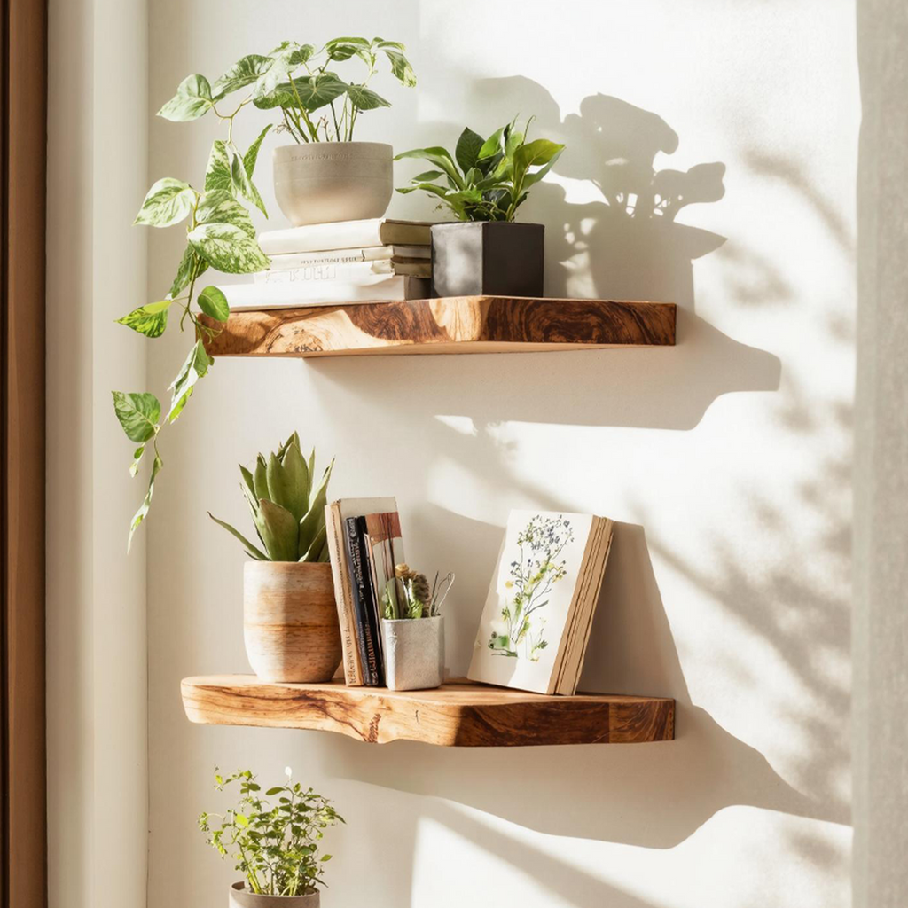 Farmhouse Live Edge Floating Shelf